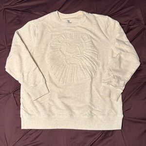 Lion King Broadway Musical Crewmeck Embossed Sweatshirt - Large